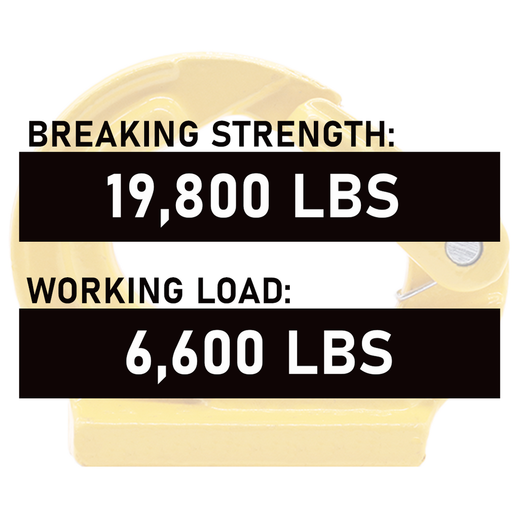 Heavy-Duty 3-Ton Weld-On Forged Anchor Hooks with Safety Latch - G80 Construction