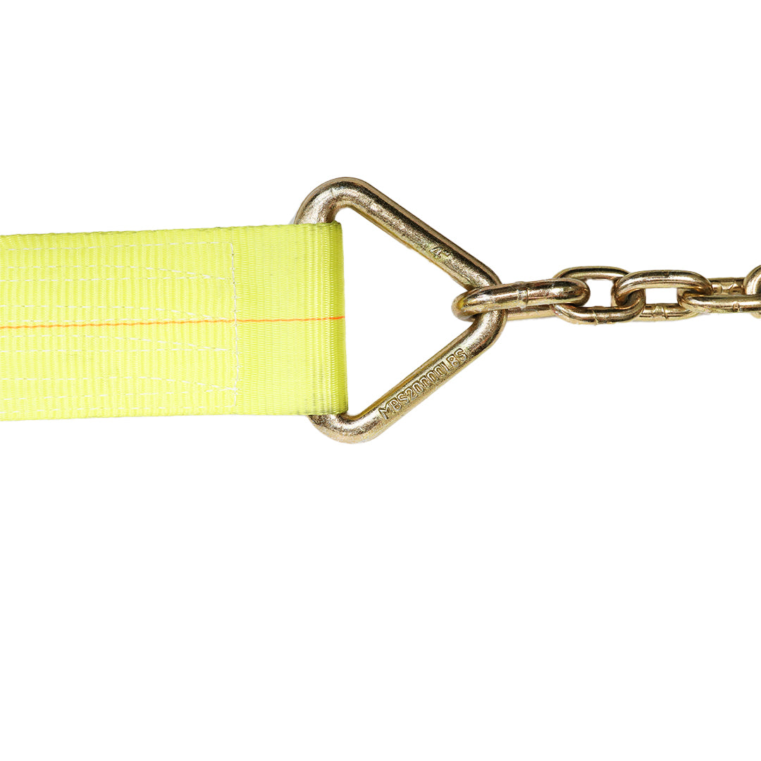 Boxer Heavy Duty 3" Ratchet Strap with Grade 70 Chain Hook - 15,000 lbs Load Capacity