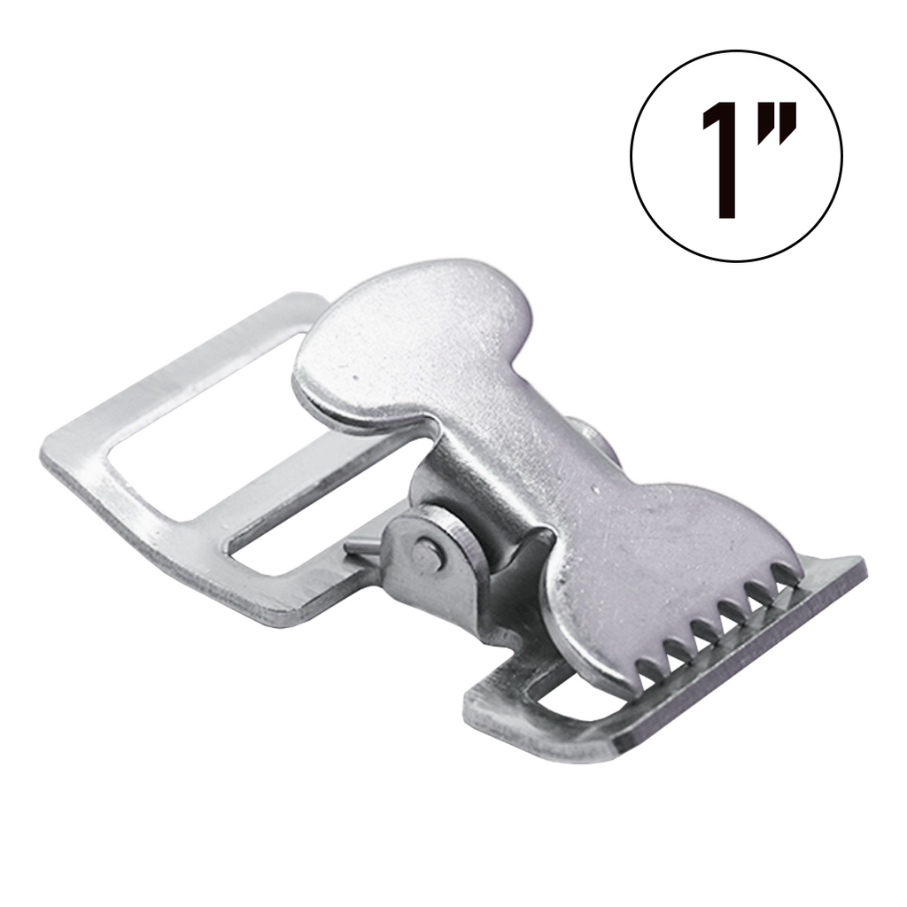 Stainless Steel 1" Quick-Release Alligator Buckle Tie-Down
