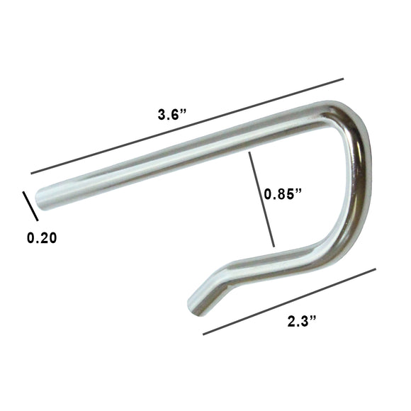3.6" Heavy-Duty Steel J-Pin Ground Anchor: High-Tensile Steel Perimeter & Tent Stake