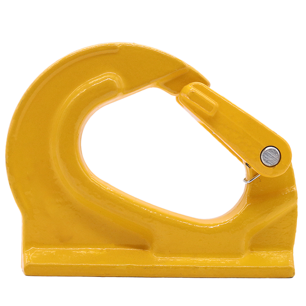 Heavy-Duty 5-Ton Weld-On Forged Anchor Hooks with Safety Latch - G80 Construction