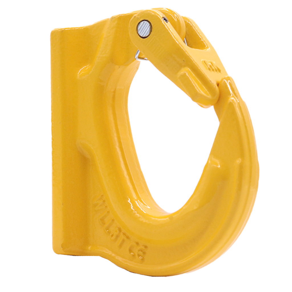 Heavy-Duty 5-Ton Weld-On Forged Anchor Hooks with Safety Latch - G80 Construction