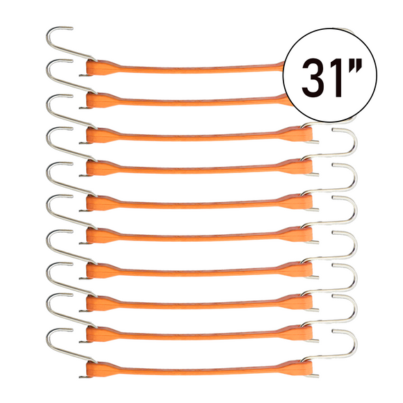 Boxer ColorCode Orange 31" Tarp Strap Set of 10: Organize with Ease, Secure with Confidence