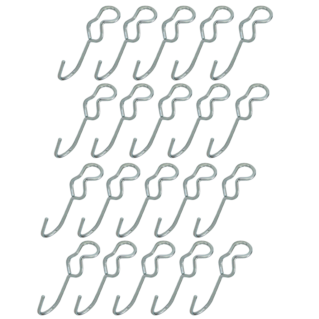 Rubber Rope Hooks - Set of 20: Compatible with 3/8" and 7/16" Rubber Cords for Custom Tie-Down Solutions
