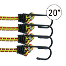 4-Piece 8mm Bungee Cord Set with Steel Core Hooks-1