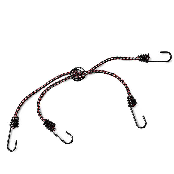 5-Pack 4-Arm Light-Duty Spider Bungee Cord Sets – 8 mm x 20 in. with Steel-Core Hooks, Assorted Colors