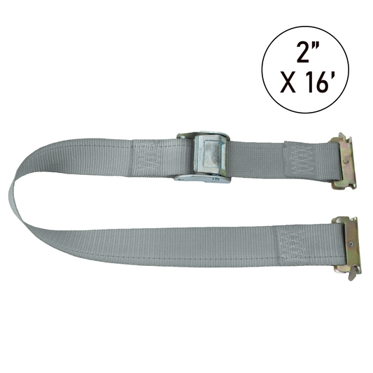 Boxer Cam Buckle E Track Strap - 2" x 16' Size, Universal E Track Compatibility