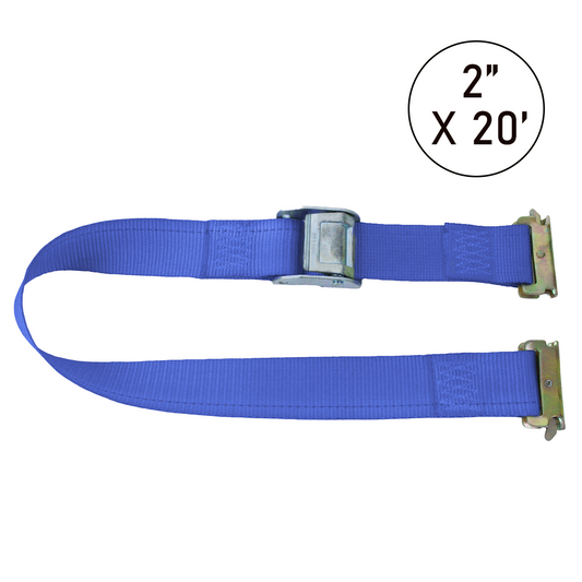 Boxer Cam Buckle E Track Strap - 2" x 20' Size, Universal E Track Compatibility