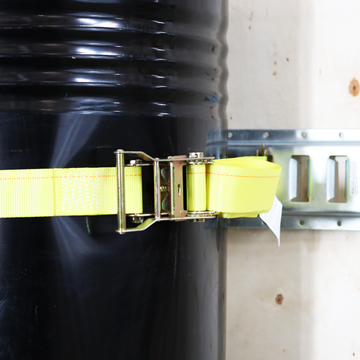 E-Track Rail Tie-Down Kit (5' Galvanized E-Track with 2" x 12' Yellow Straps) - 0