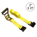 Boxer 2" x 27' Ratchet Strap with Flat Hooks and Ergonomic Rubber Coated Handle-1