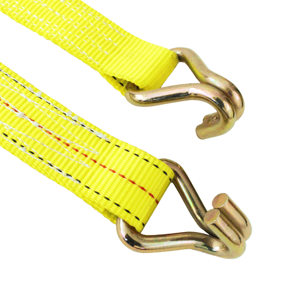 1 Inch Yellow Chrome Twin J Hook - 3300 lb Breaking Strength Double J Hook for Improved Load Security