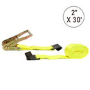 Boxer 2" Heavy-Duty Ratchet Strap - Black Coated Flat Hooks - 10,000 lb BS - Wide Ergonomic Handle - 27' & 30' Variants-3