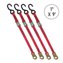 Boxer 1" x 9' Cam Buckle Tie Down with S Hook and Snap Hook - 1500lbs Break Strength, Vibrant Color Options, Crafted with California Confidence-1