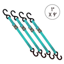 Boxer 1" x 9' Cam Buckle Tie Down with S Hooks - 1500lbs Break Strength, Vibrant Colors Options, California Crafted Confidence-6