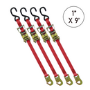 Boxer 1" x 9' Ratchet Tie Down with S Hook and Snap Hook - 3000lbs Break Strength, Vibrant Color Options, Crafted with California Confidence-3