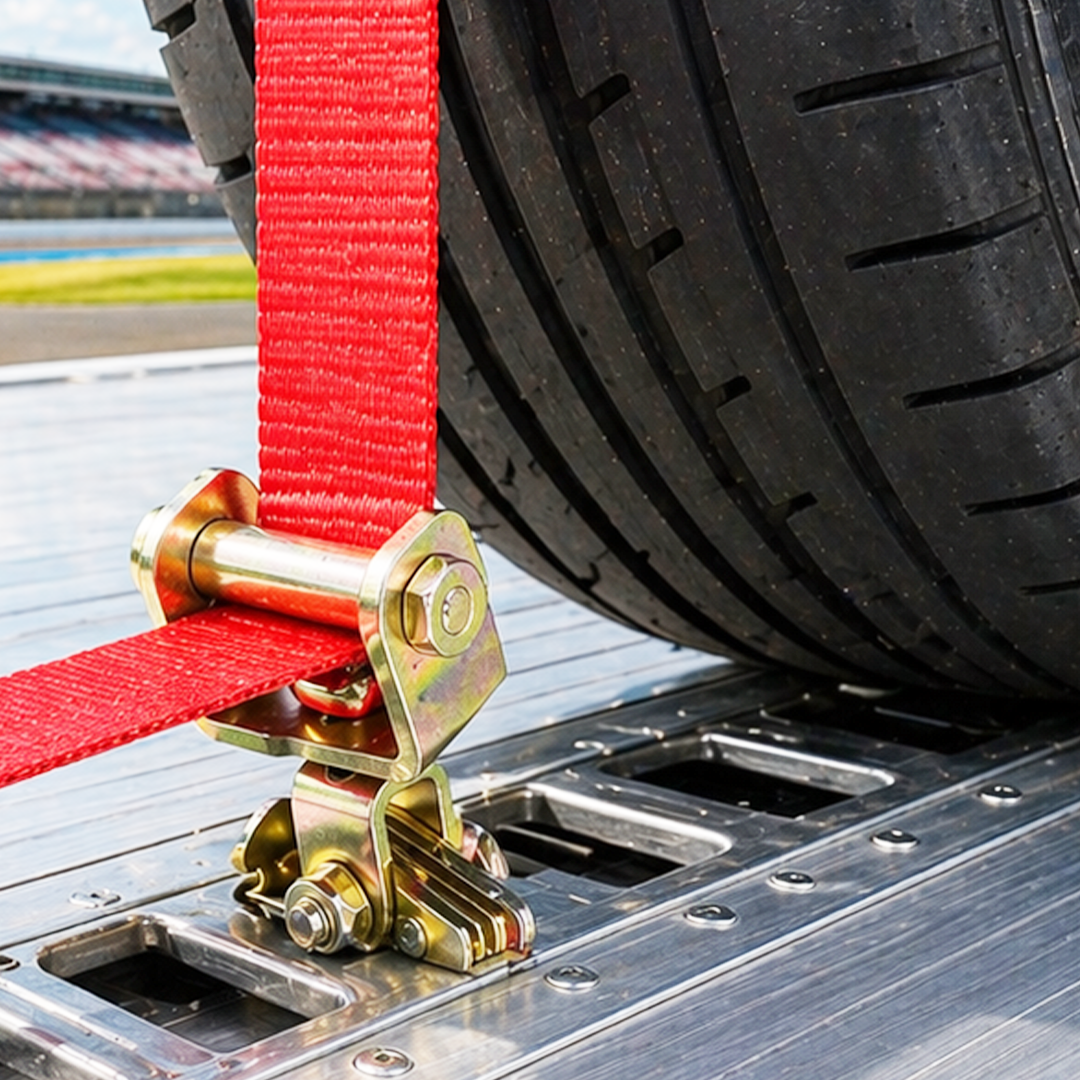 Boxer GripGuard Pro E-Track Idler Car Tie Down Kit 2" x 8': Improved Stability with 3-Point System