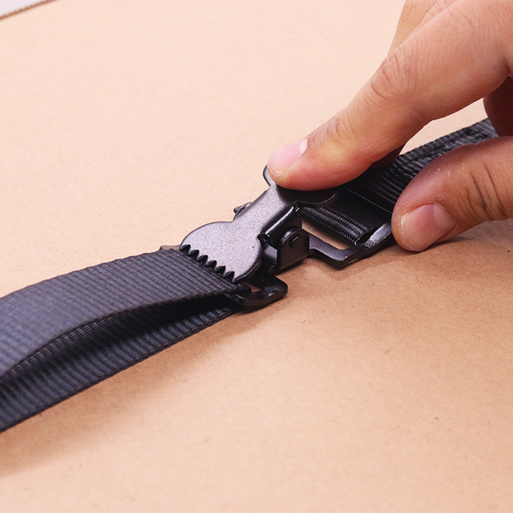 All-Purpose 1" x 6' Utility Black Tie Down with Alligator Clips