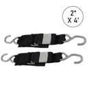 Marine-Grade Tie-Down Kit: 4 Ropes & 2 Transom Straps for Superior Boat Protection-7