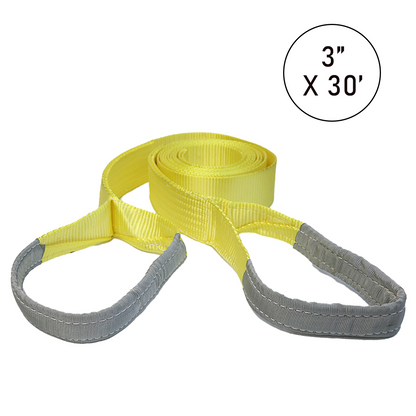 3" Heavy-Duty Tow Strap: 27,000 lbs Strength for Superior Recovery