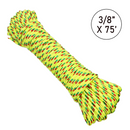 Ultra-Durable 3/8" x 75' Polypropylene Truck Rope: 2,000 lbs Breaking Strength, 660 lbs Working Load Limit, Diamond Braided Construction-6