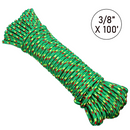 Ultra-Durable 3/8" x 100' Polypropylene Truck Rope: 1,200 lbs Breaking Strength, 400 lbs Working Load Limit, Diamond Braided Construction-1