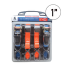 Boxer All-Purpose Pro Pack 1" x 15' Ratchet and 1" x 6' Cam Buckle Tie Down Kit-1