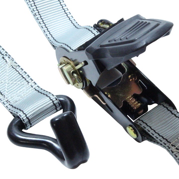 Boxer 1" x 8' Ratchet Tie Down Set with Coated J Hooks - 1500 lbs Breaking Strength - 0