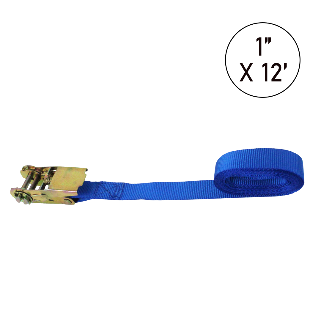 Boxer ProSecure 1" x 12' Endless Ratchet Tie Down Strap - 1500 lbs Breaking Strength, Dynamic Blue