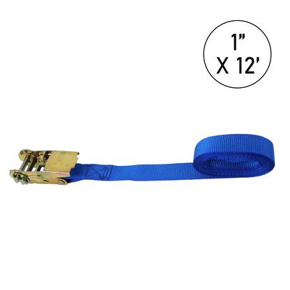 Boxer ProSecure 1" x 12' Endless Ratchet Tie Down Strap - 1500 lbs Breaking Strength, Dynamic Blue