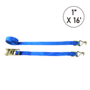 Boxer Dual Strength 1" x 16' Ratchet Tie Down with an Additional D Ring for Enhanced Load Security - 2500 lbs Breaking Strength-1
