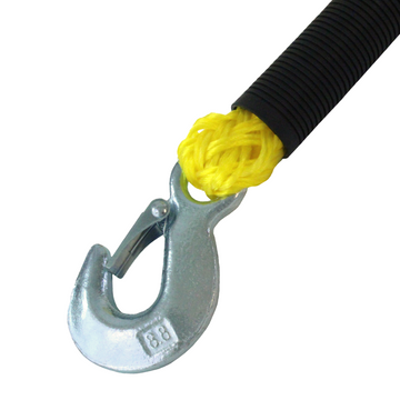 5/8" x 15' Braided Tow Rope with Safety Hooks: 6,000 lbs Strength for Reliable Towing - 0