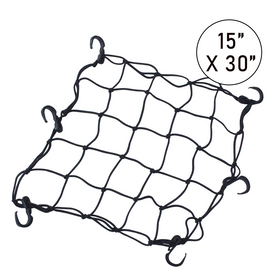 Boxer GearFlex 15" x 30" Cargo Net: Durable Bungee Elasticity with 6 Movable Hooks