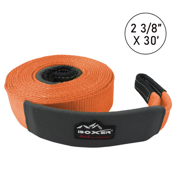 TitanStrap 17,000 lbs Recovery Strap (2 3/8" x 30') – Heavy Duty Nylon Snatch Strap with 20% Stretch & Reinforced Loops