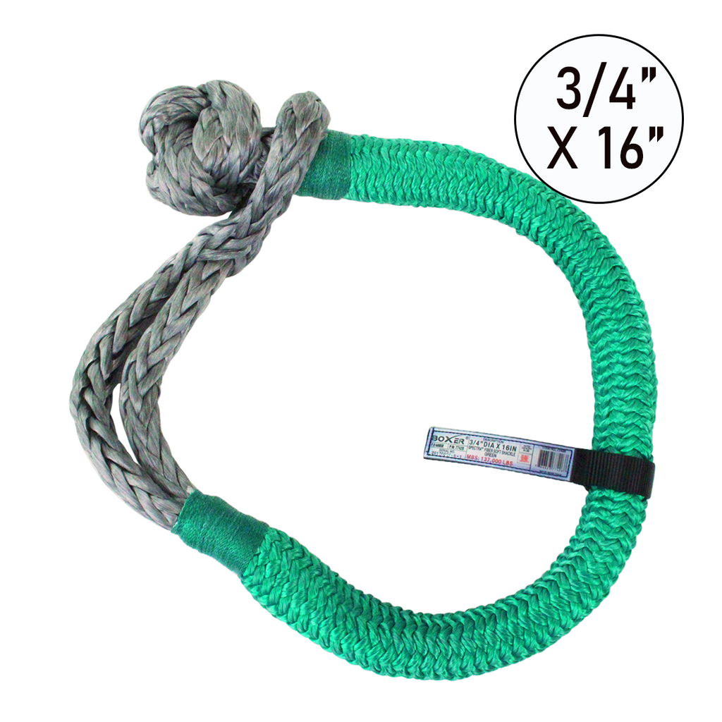 Spectra Recovery Soft Shackle 3/4" x 16" - High Strength Kinetic Rope Shackle for Off-Road Recovery
