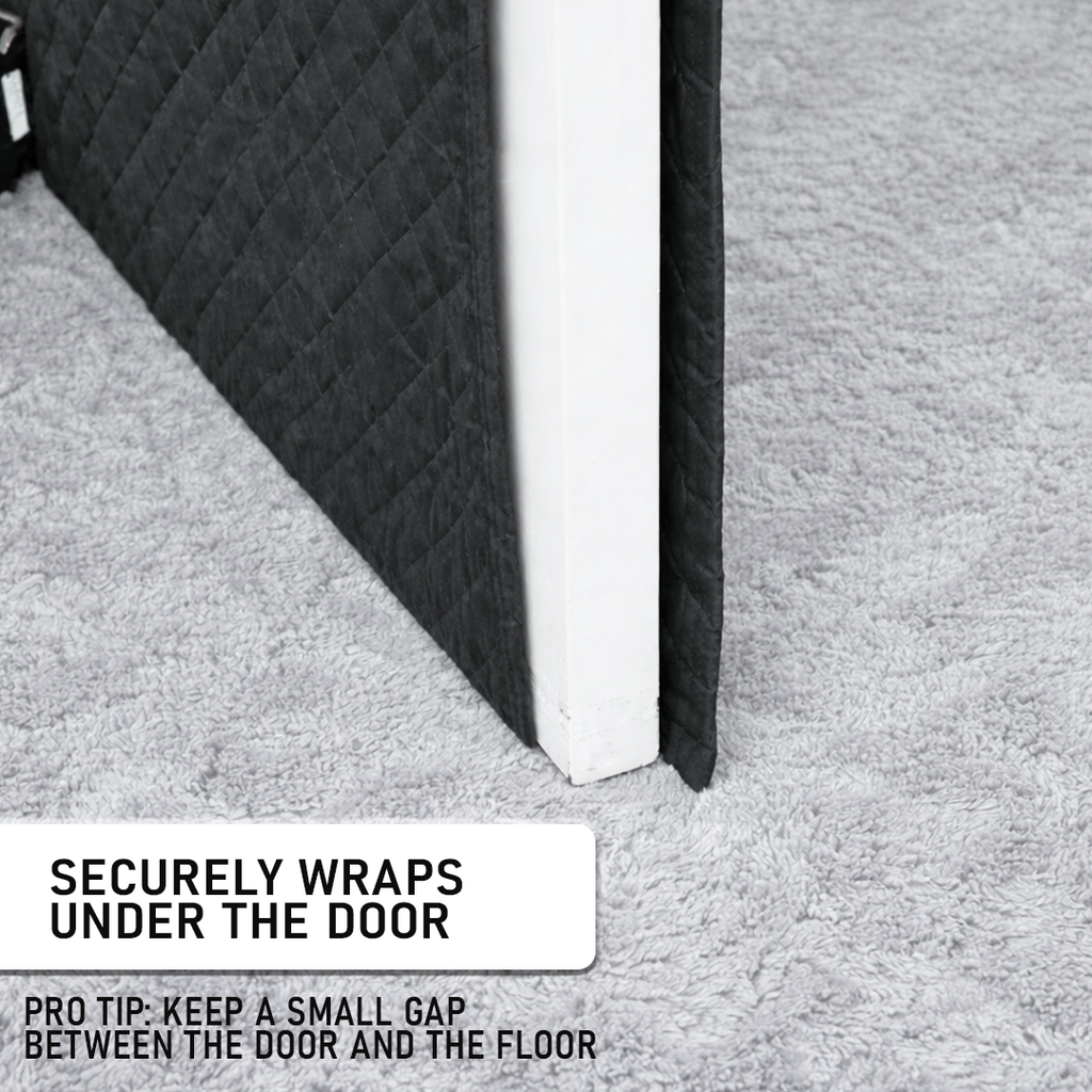 Boxer Door Sound Haven: 80" x 35" Double-Sided Insulated Blanket with Hook & Loops - Perfect for Doors and Beyond!