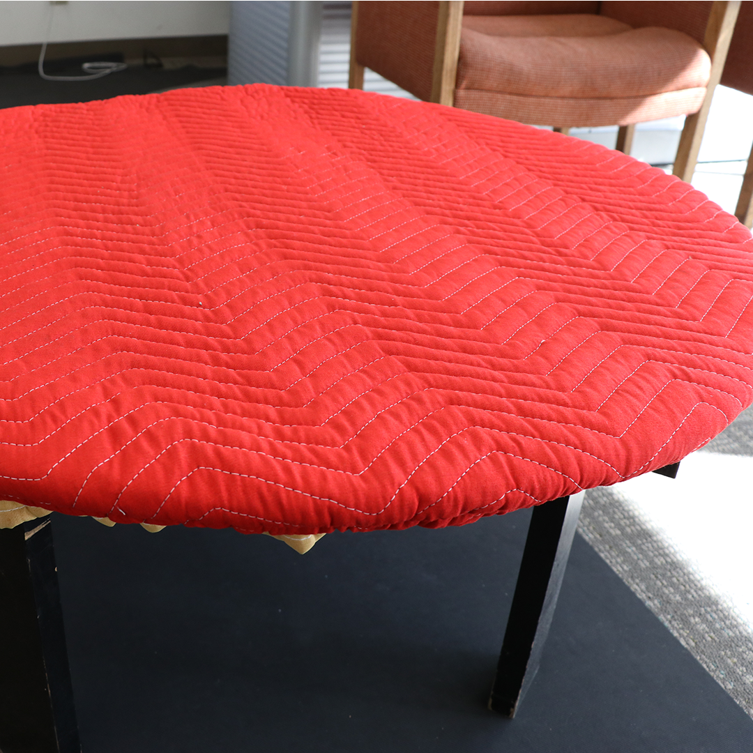 Complete Moving Protection Bundle: Red Table Blanket Cover with Bonus Moving Bands