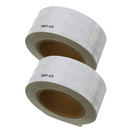 DOT-C2 Truck Reflective Self-Adhesive Warning Tape - 2 Rolls Per Order - White/Silver-1