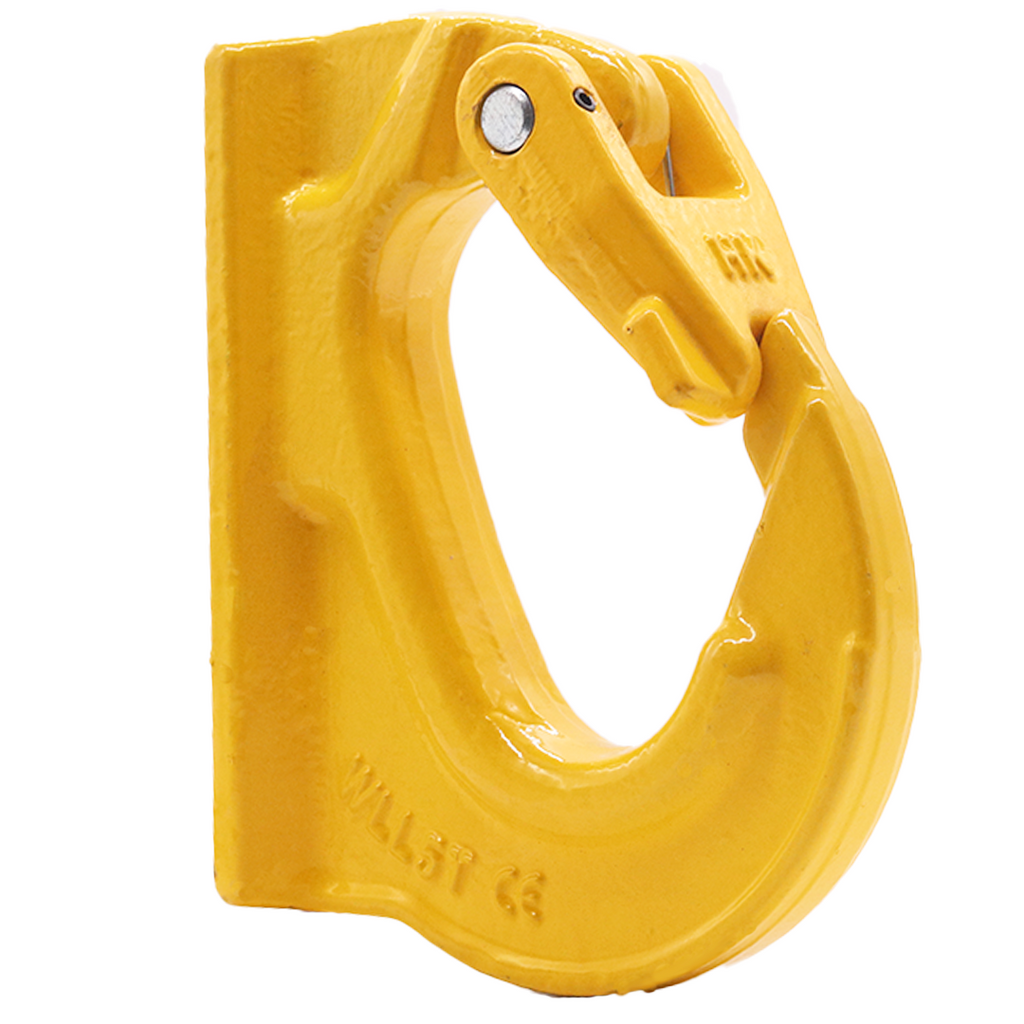 Heavy-Duty 8-Ton Weld-On Forged Anchor Hooks with Safety Latch - G80 Construction
