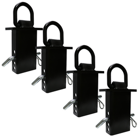 Heavy-Duty 1/2" D-Ring Stake Pocket Tie Down Anchor - Set of 4
