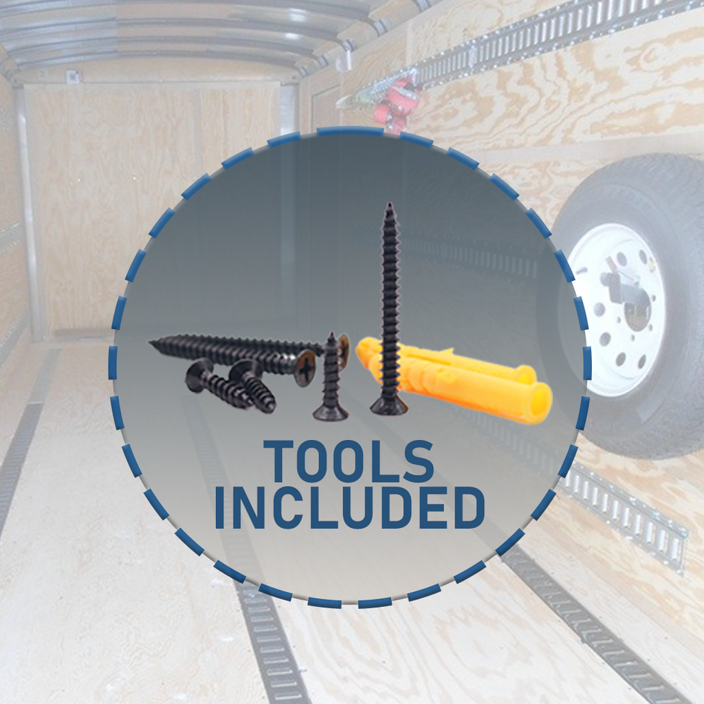 Foldable E-Track Shelf Bracket Kit (Set of 2) – Heavy-Duty, 110 lb Capacity, Space-Saving Storage Solution for Trailers, Garages & Workbenches