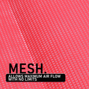 2-Pack Heavy-Duty 18" x 18" Red Mesh Safety Flags with Integrated Rubber Bungee Cord Hooks-3