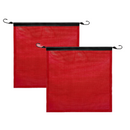 2-Pack Heavy-Duty 18" x 18" Red Mesh Safety Flags with Integrated Rubber Bungee Cord Hooks-1