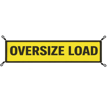 Heavy-Duty 18" x 84" Mesh Oversize Load Banner with Integrated Bungee Cord Hooks