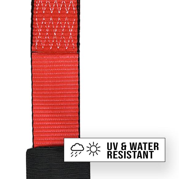 Heavy Duty Pro Lasso Strap with Black D Rings - Towing, Recovery, Tie-Down