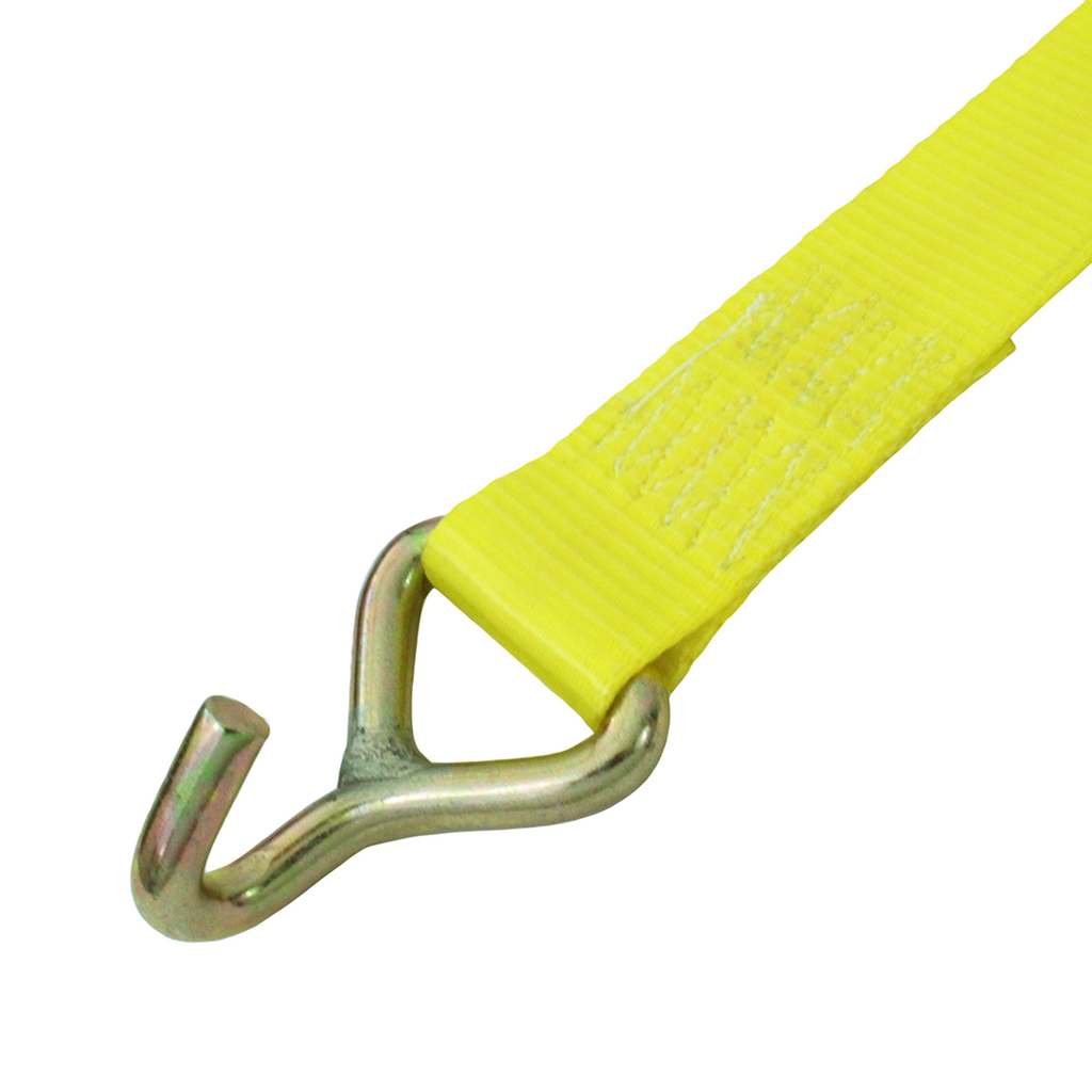 2 Inch Yellow Chrome Single Wire Hook - 6600 lb Breaking Strength Towing, Recovery, Industrial Tie Down