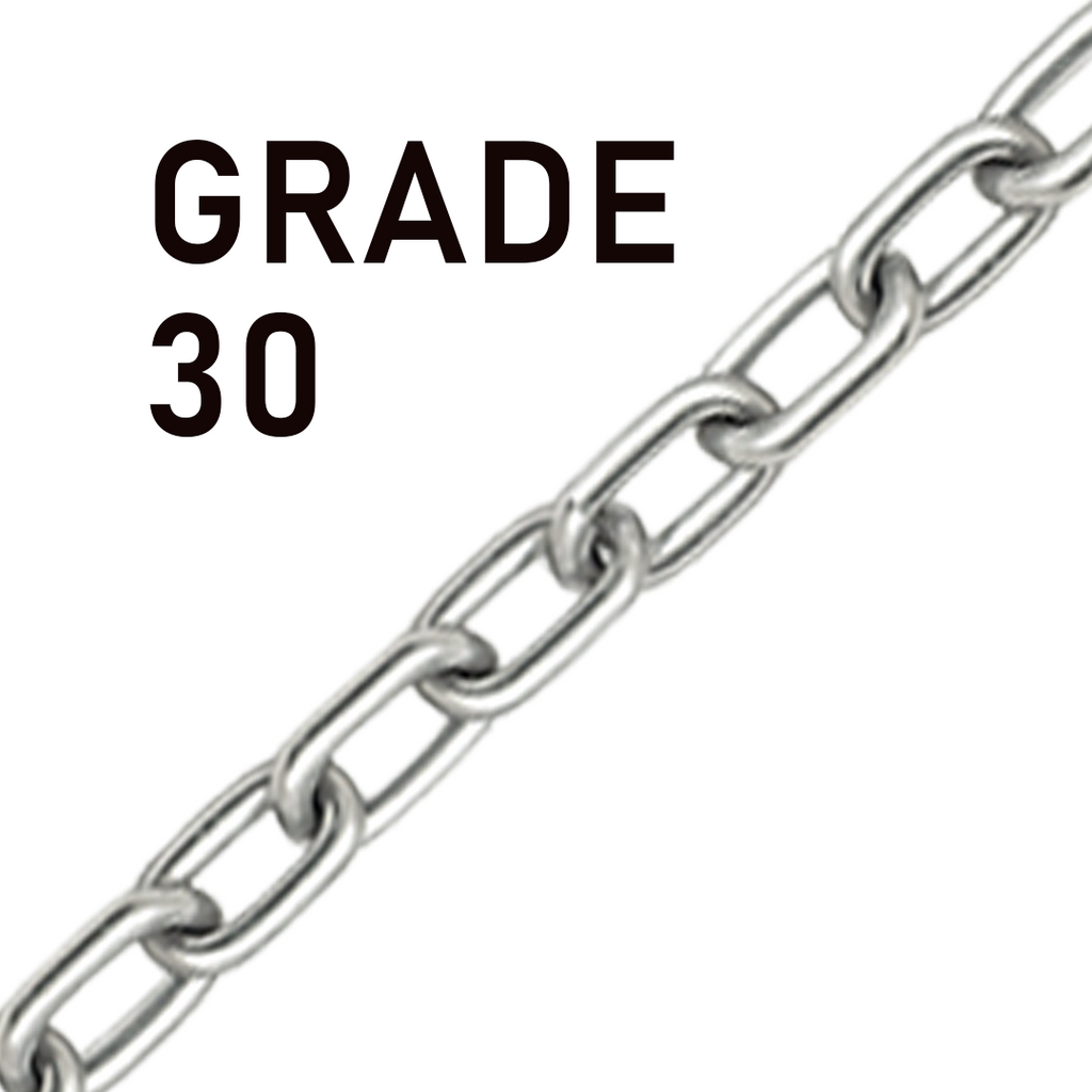 3/16" x 48" Zinc-Plated Grade 30 Trailer Safety Chain with Dual Safety Latch Hooks