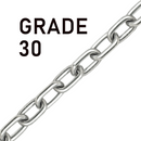 3/16" x 48" Zinc-Plated Grade 30 Trailer Safety Chain with Dual Safety Latch Hooks-3