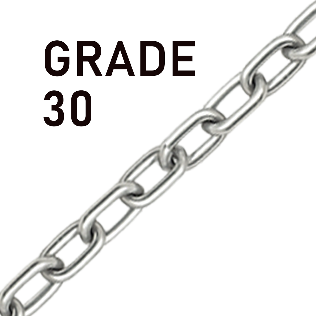 3/16" x 48" Zinc-Plated Grade 30 Trailer Safety Chain with Dual Safety Latch Hooks