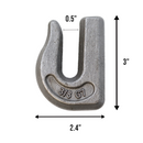 Heavy-Duty 3/8" Forged Clevis Grab Hook - Secure Cargo on Flatbed Trucks & Trailers-3