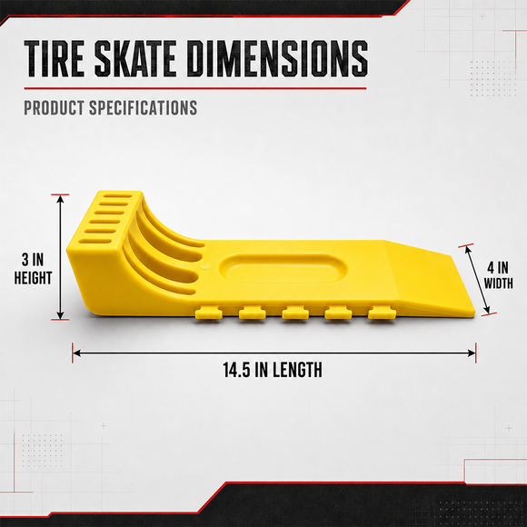 Tire Skates for Tow Trucks - 4 Pack Interlocking Wheel Skids